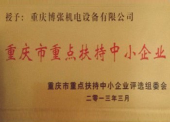 重慶市重點扶持中小型企業